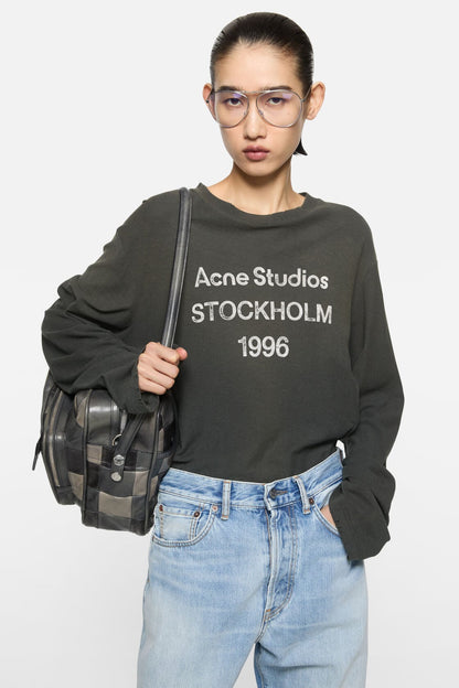 Acne Studios Sprayed 1996 logo t-shirt - Faded black