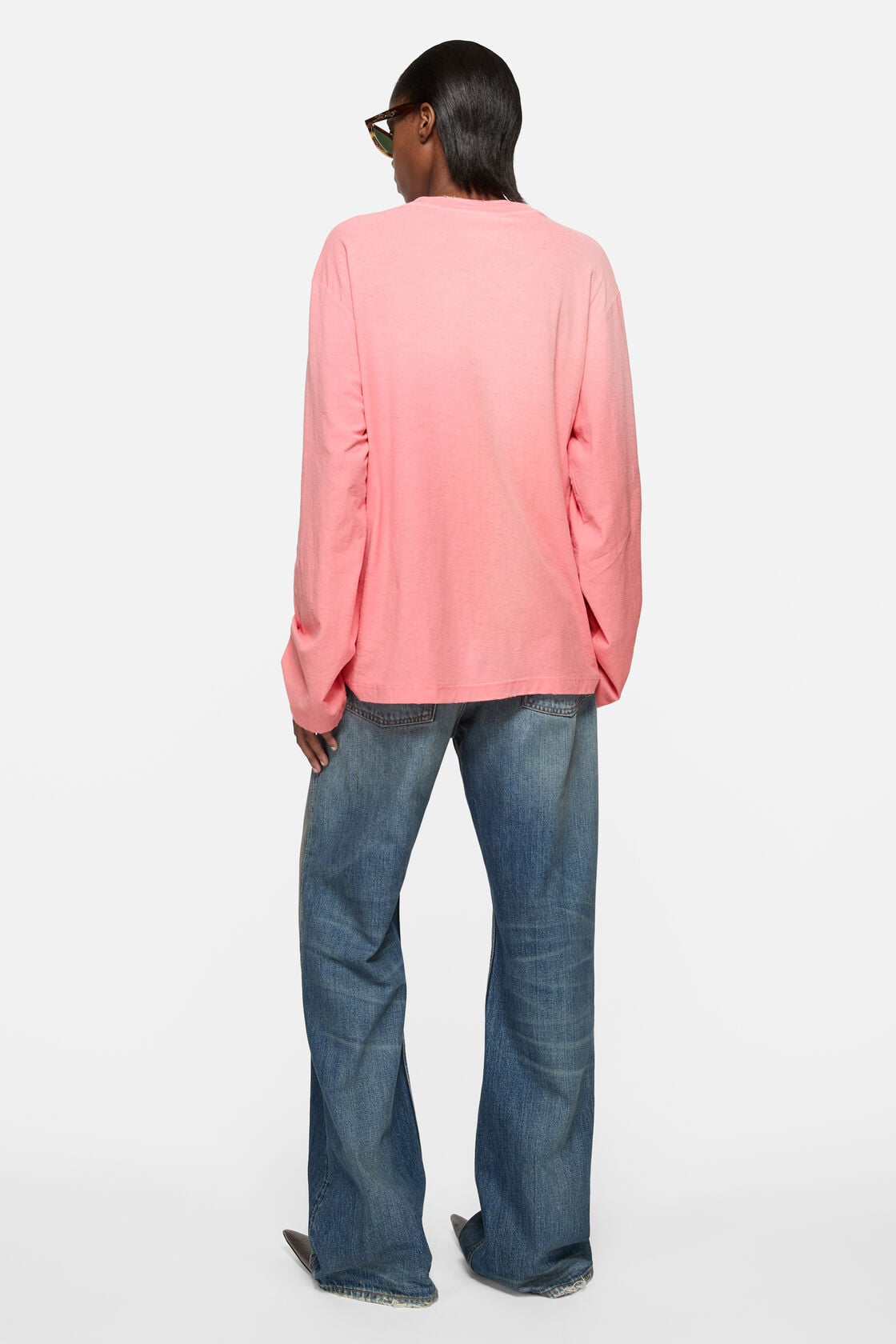 Acne Studios Sprayed 1996 logo t-shirt - Tango pink