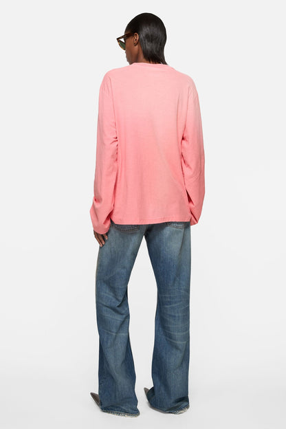 Acne Studios Sprayed 1996 logo t-shirt - Tango pink
