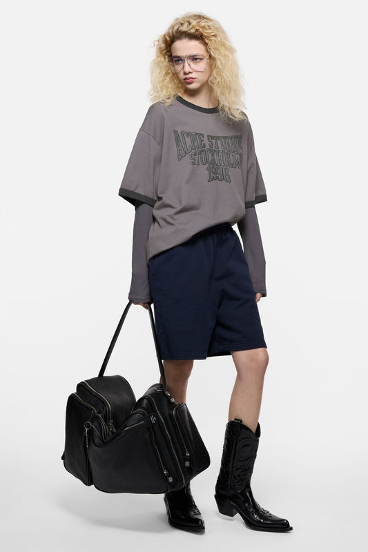Acne Studios Layered graphic t-shirt - Dark purple/black
