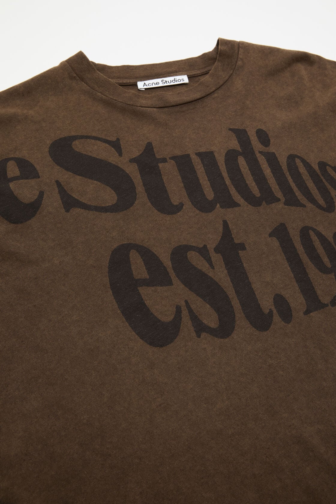 Acne Studios Projection logo t-shirt - Almond brown