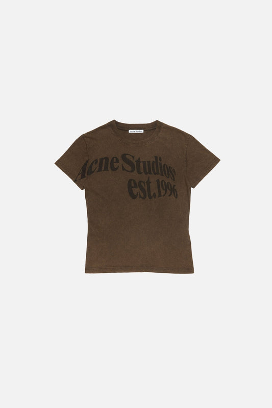 Acne Studios Projection artwork T-shirt - Almond brown