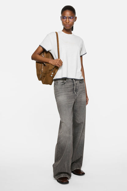 Acne Studios Layered t-shirt with logo - White/grey