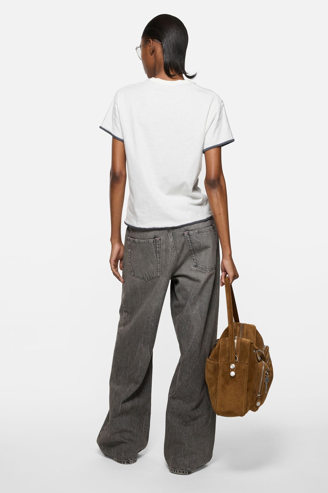 Acne Studios Layered t-shirt with logo - White/grey