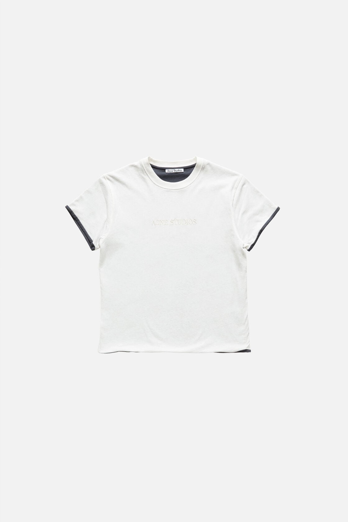 Acne Studios Layered t-shirt with logo - White/grey