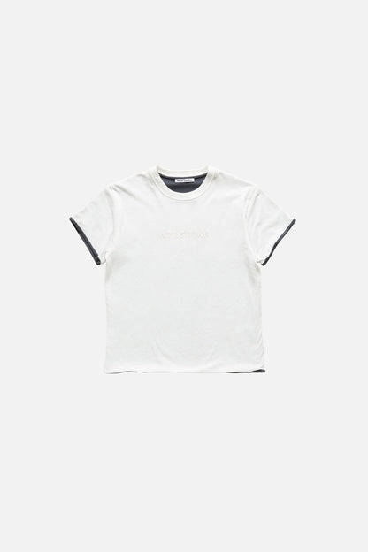 Acne Studios Layered t-shirt with logo - White/grey