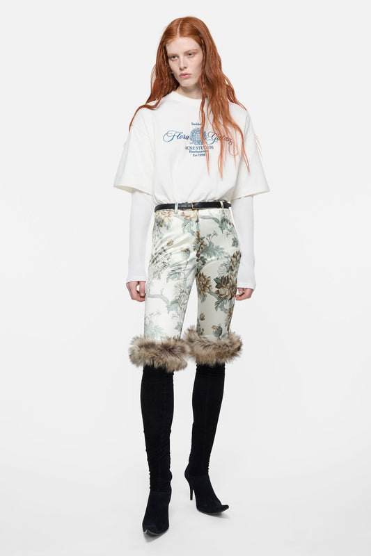 Acne Studios Embroidered t-shirt - Off white/ecru