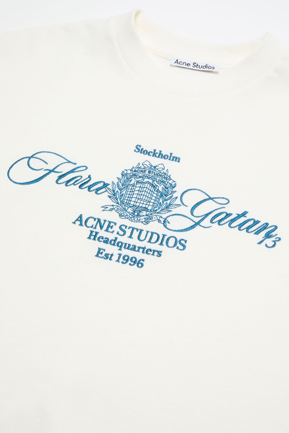 Acne Studios Embroidered t-shirt - Off white/ecru