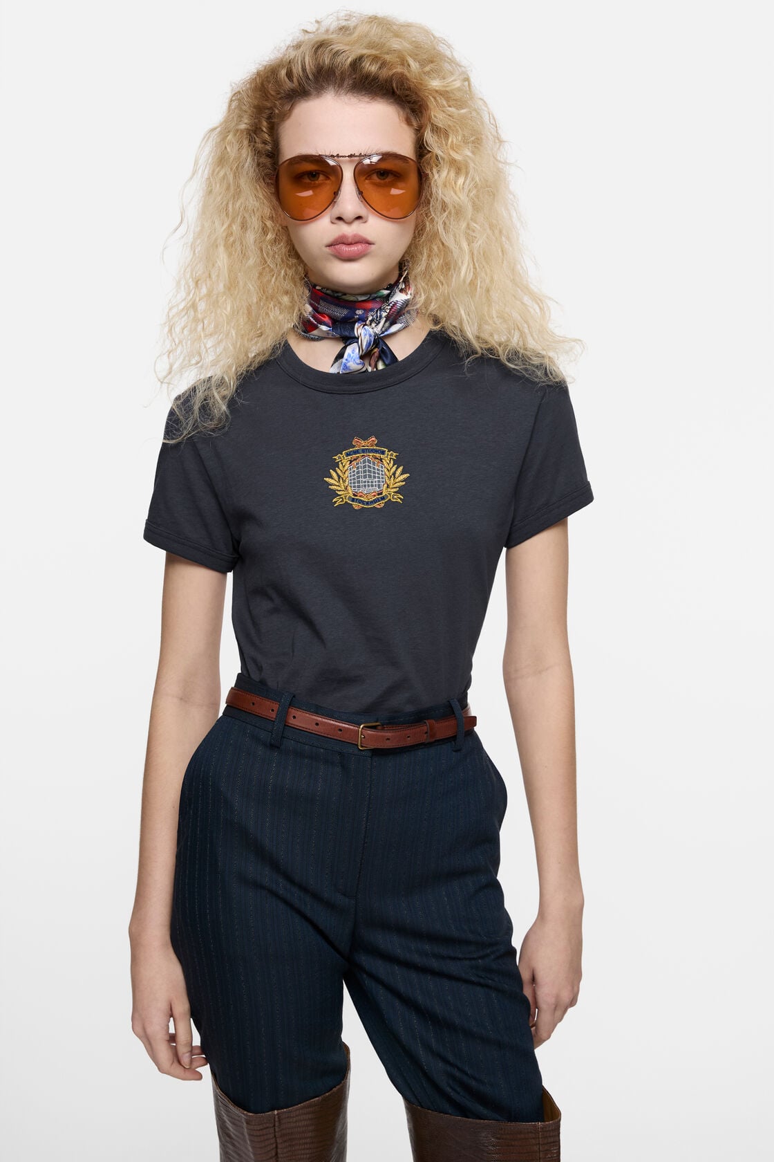 Acne Studios Crest logo t-shirt - Dark Blue