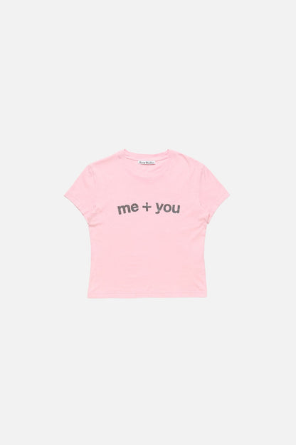 Acne Studios Fitted graphic  t-shirt - Pale Pink
