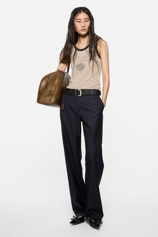 Acne Studios Ribbed tank top - Beige/black