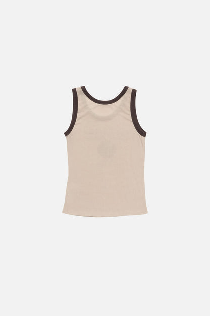 Acne Studios Ribbed tank top - Beige/black