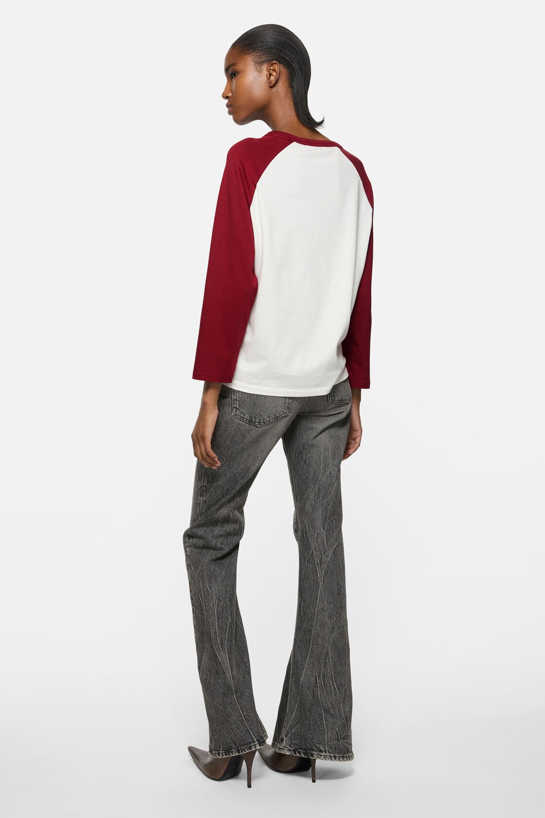Acne Studios Wine graphic t-shirt - Burgundy/white