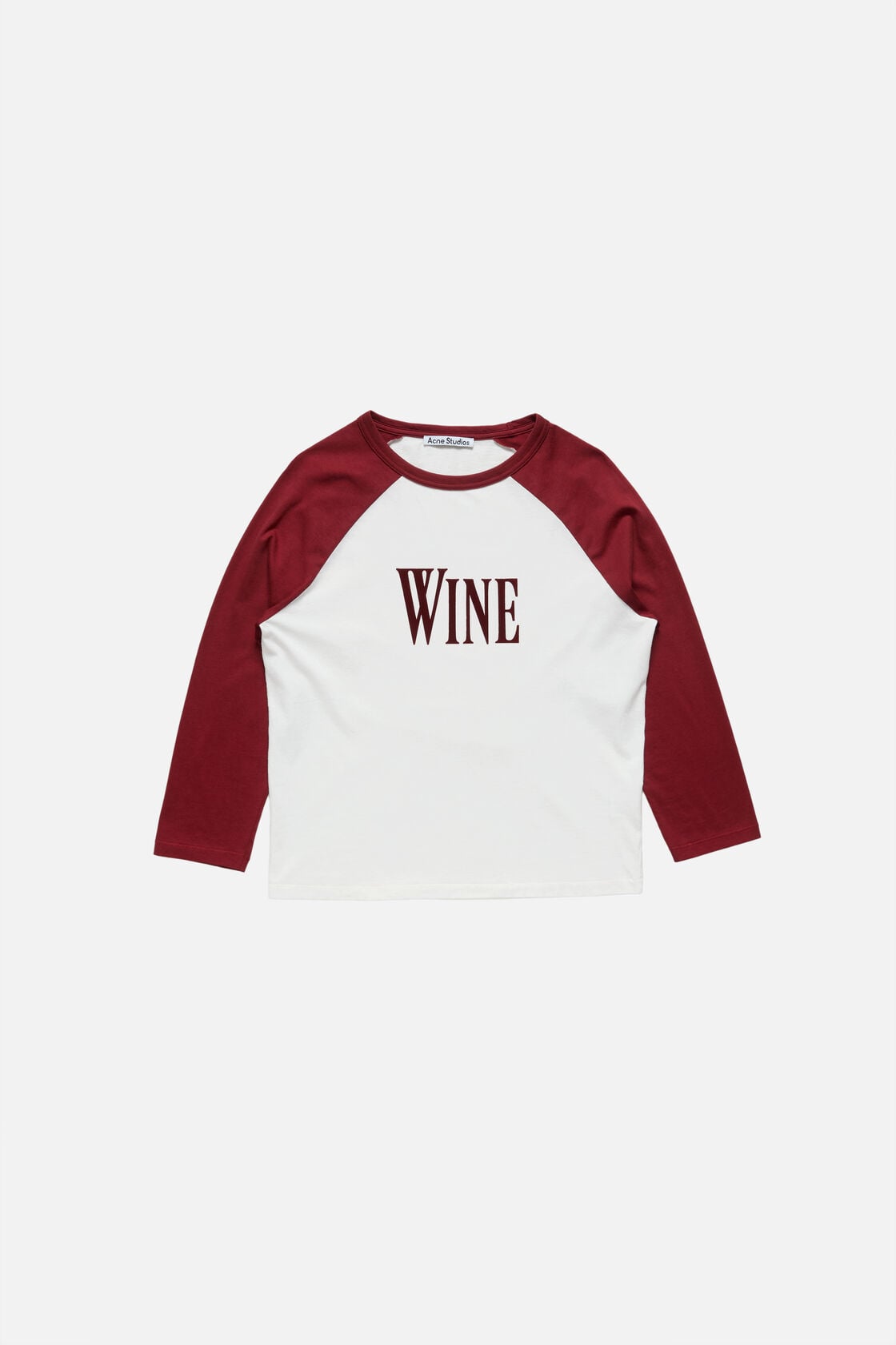 Acne Studios Wine graphic t-shirt - Burgundy/white