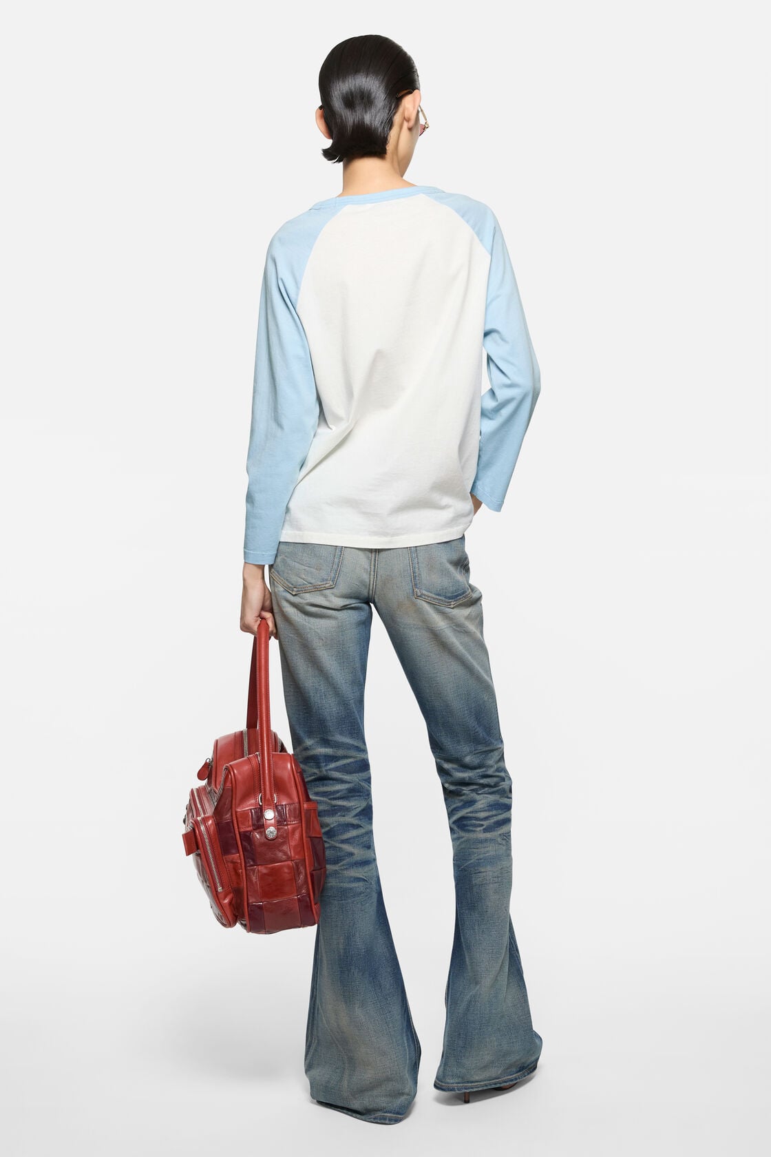 Acne Studios Milk graphic t-shirt - Pale blue/white