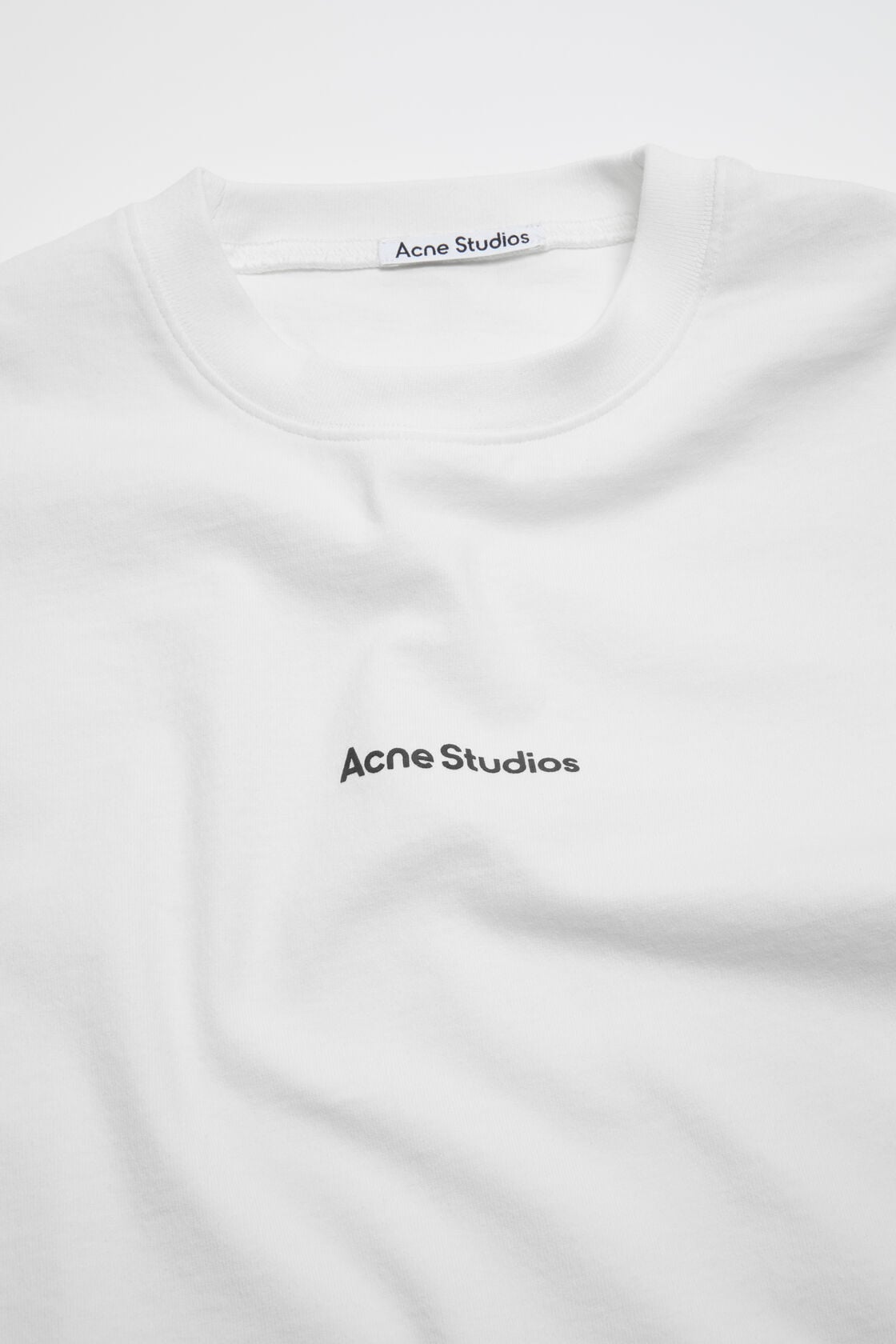 Acne Studios T-shirt stamp logo - Relaxed fit - Optic White