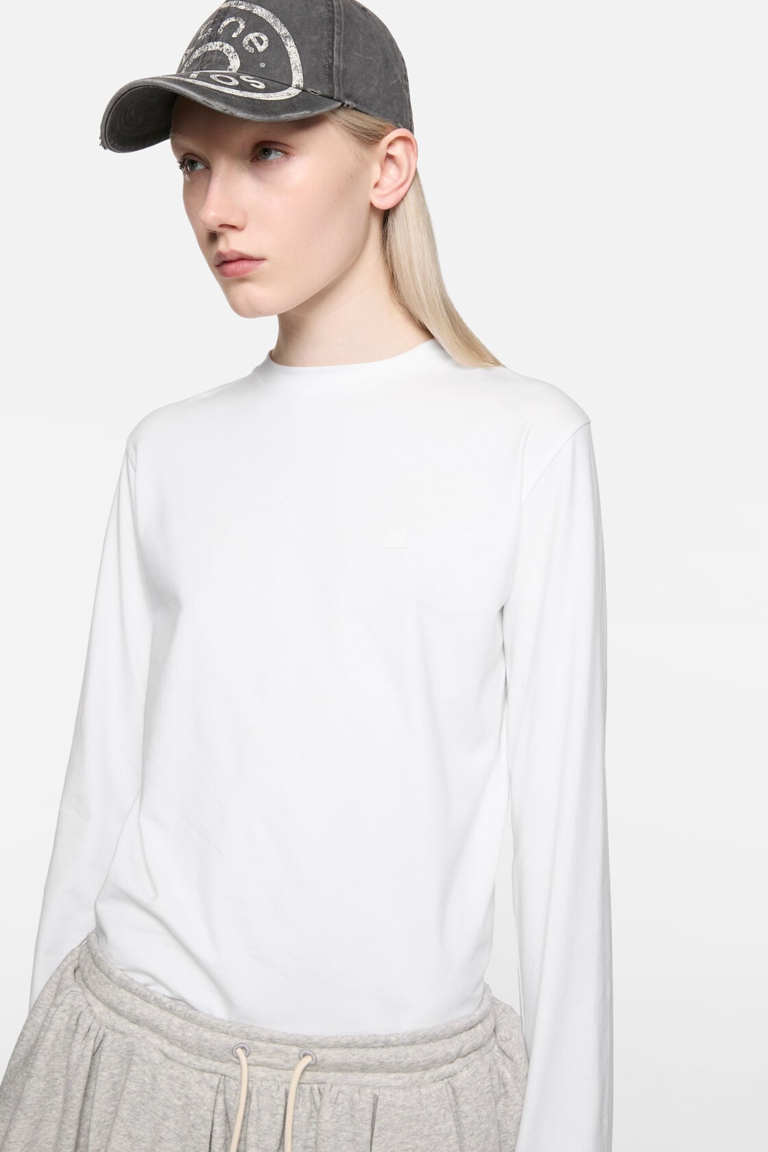 Acne Studios Long sleeve t-shirt - regular fit - Optic White