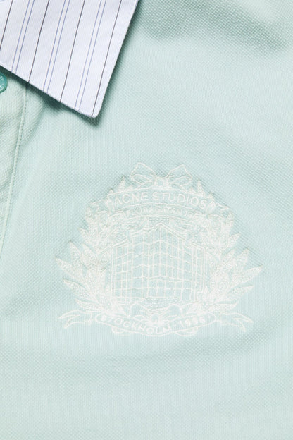 Acne Studios Layered polo shirt with logo - Light blue