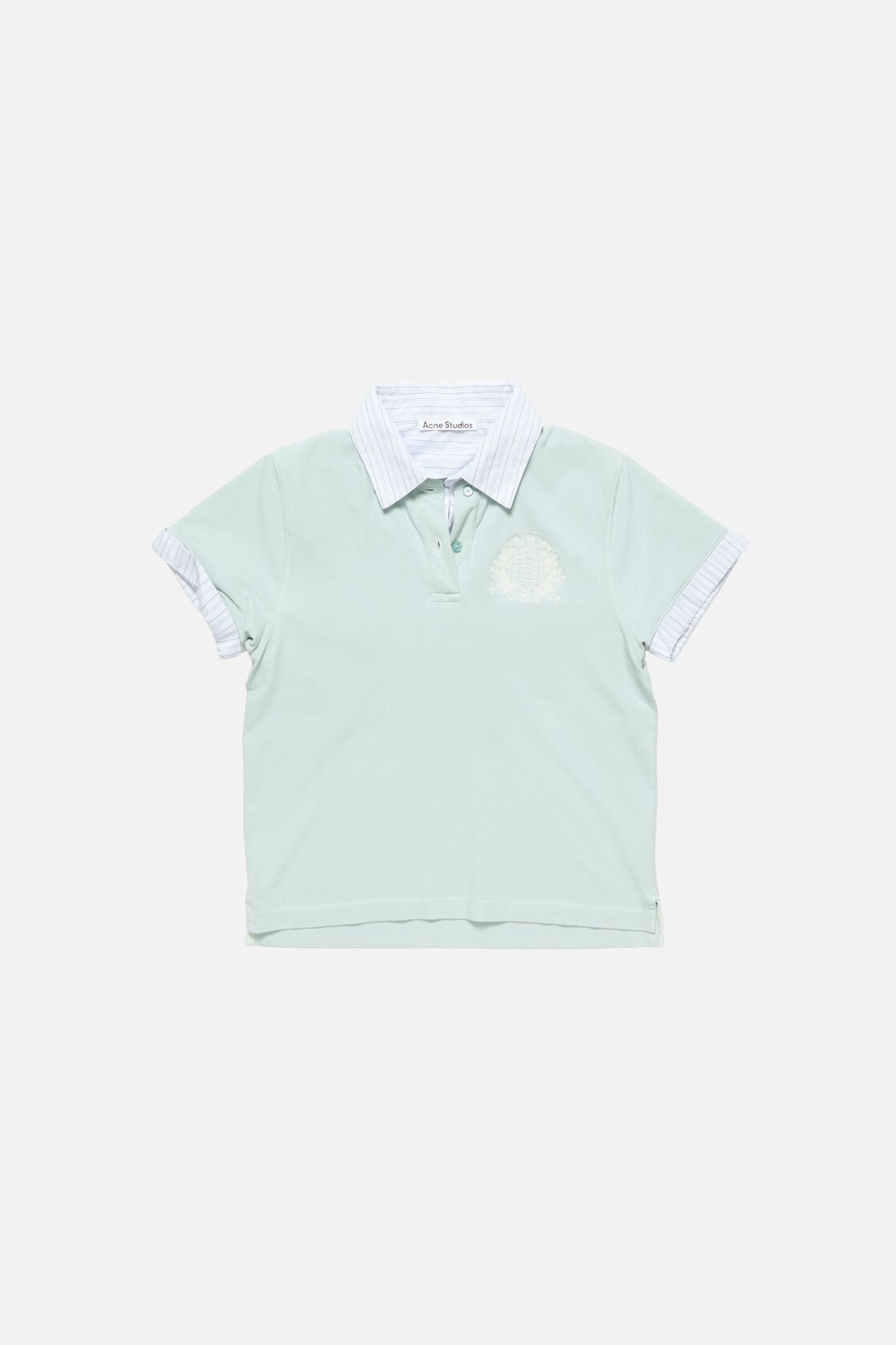 Acne Studios Layered polo shirt with logo - Light blue