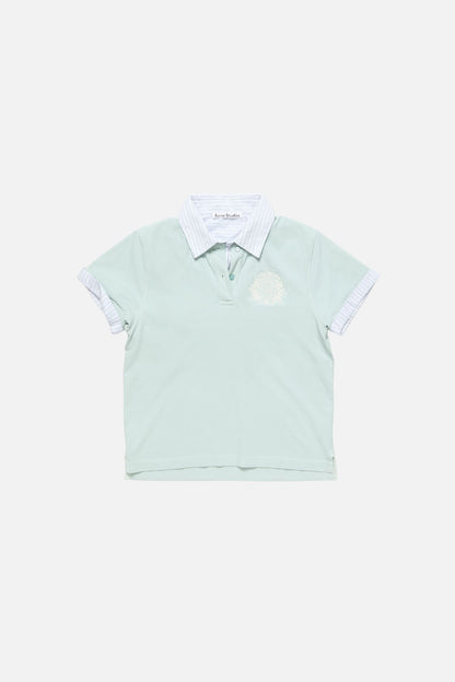 Acne Studios Layered polo shirt with logo - Light blue