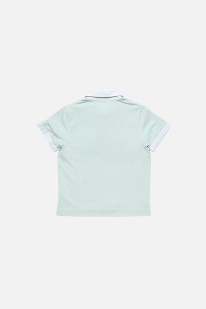 Acne Studios Layered polo shirt with logo - Light blue