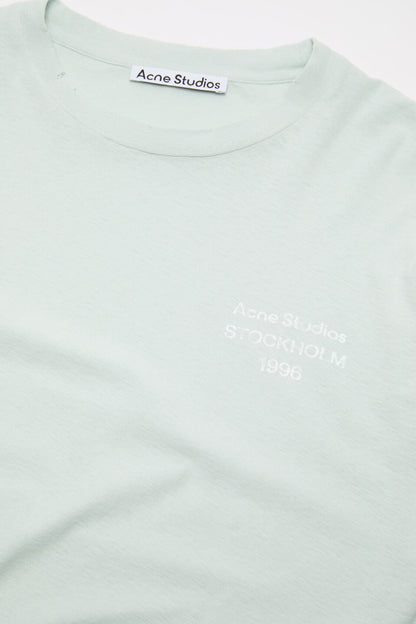 Acne Studios Distressed logo t-shirt - Pale mint