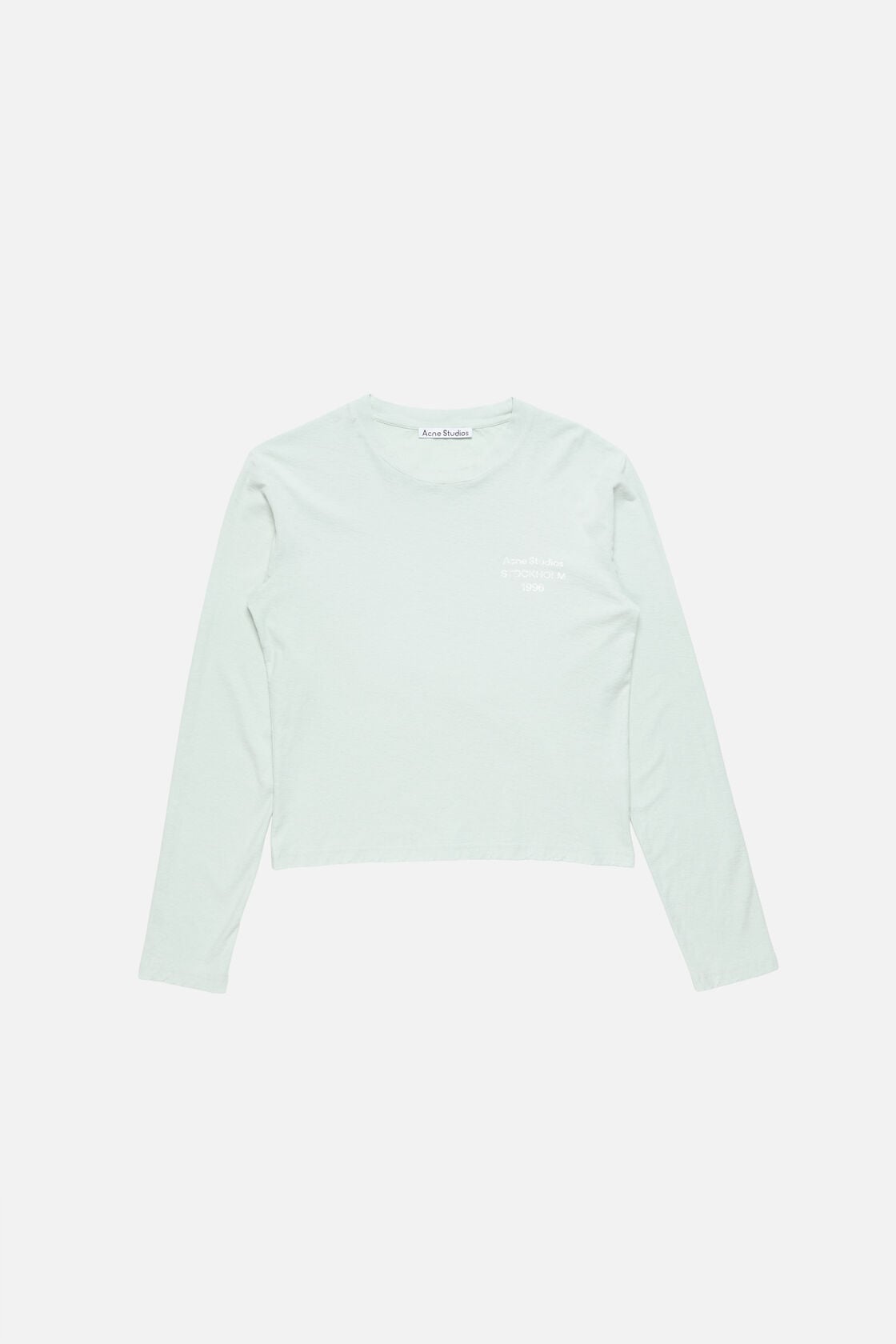 Acne Studios Distressed logo t-shirt - Pale mint