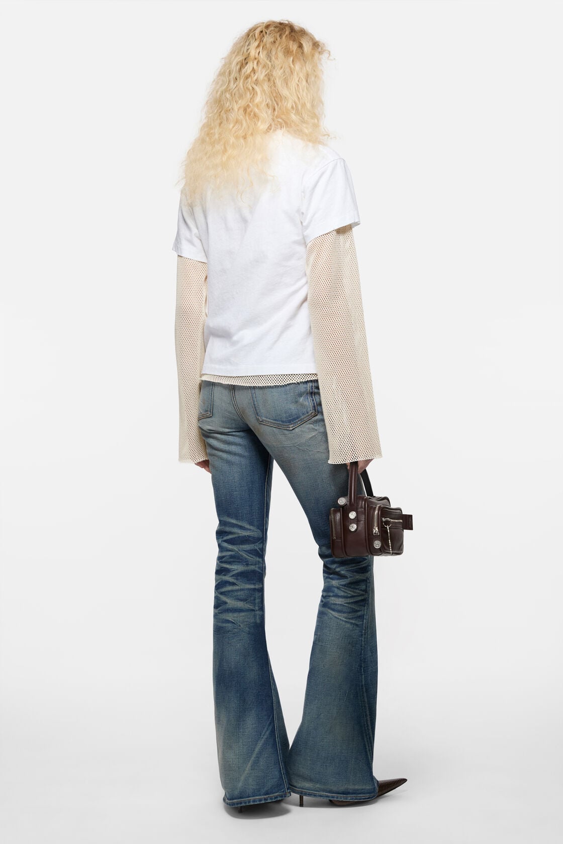 Acne Studios Layered mesh t-shirt - Off white