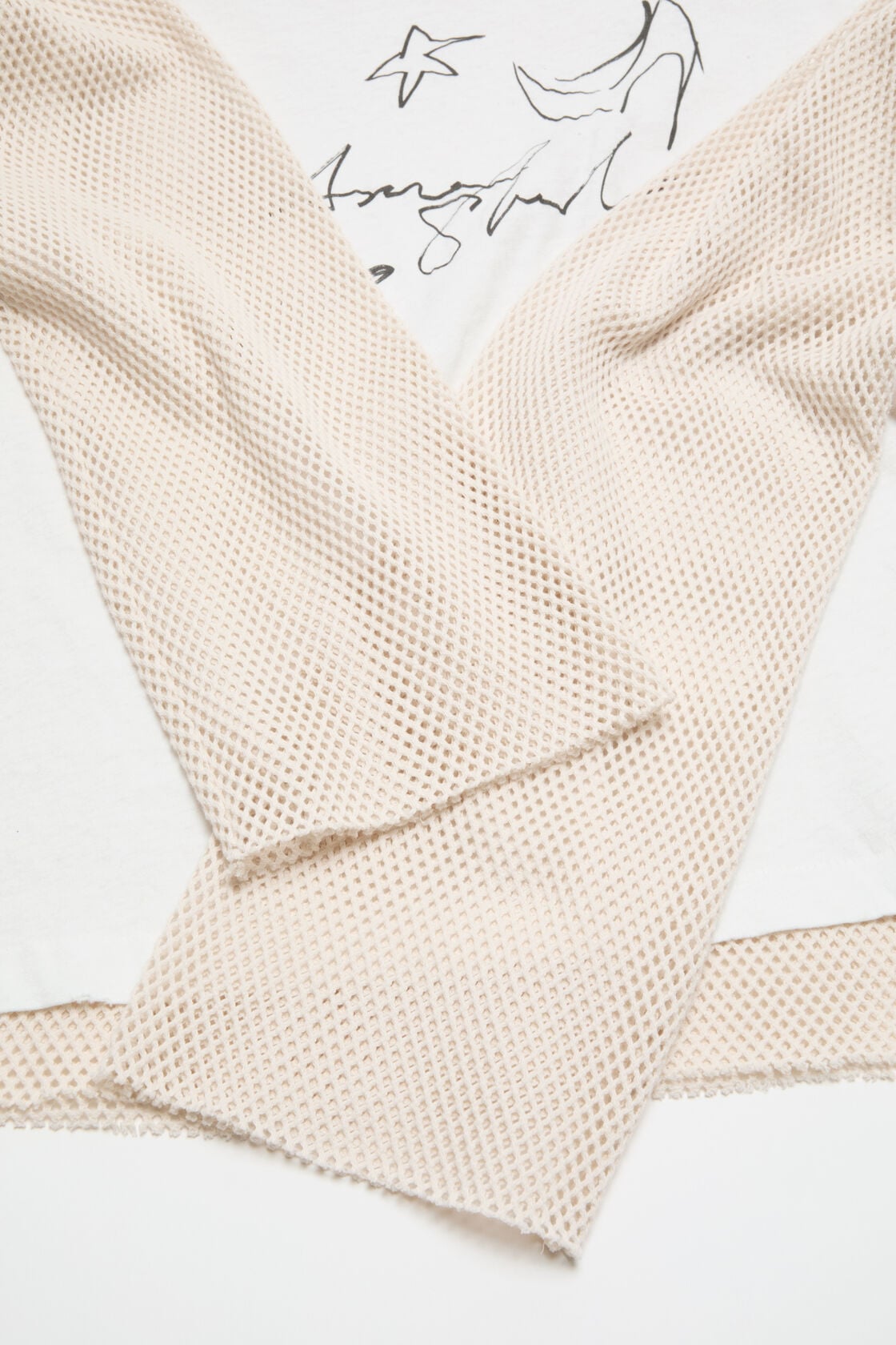 Acne Studios Layered mesh t-shirt - Off white