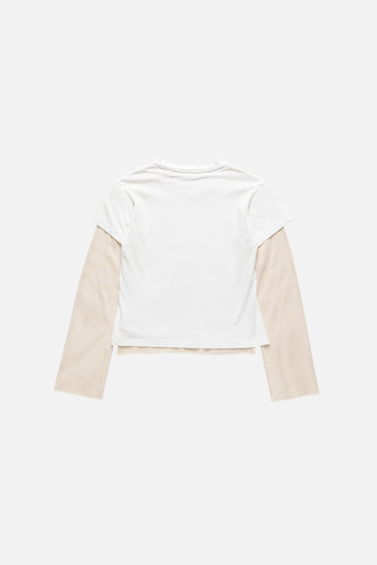 Acne Studios Layered mesh t-shirt - Off white