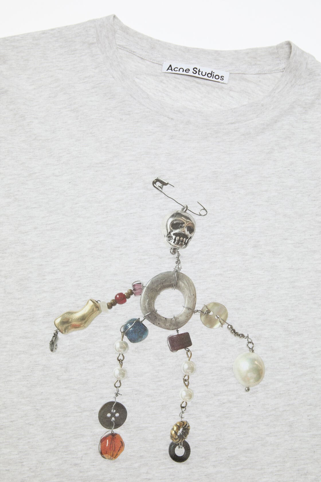 Acne Studios Fitted graphic t-shirt - Grey Melange