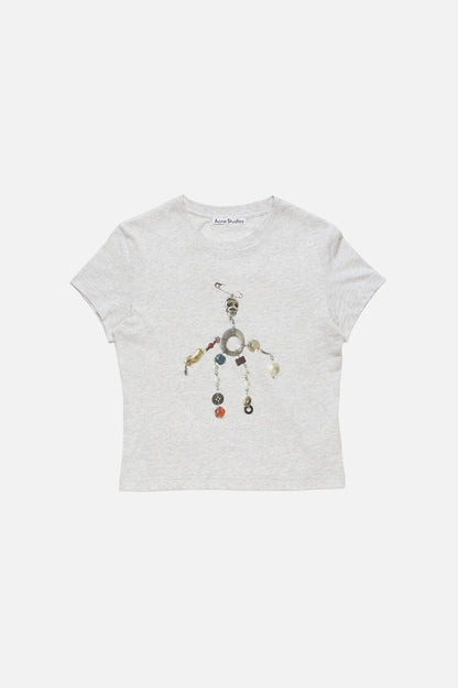 Acne Studios Fitted graphic t-shirt - Grey Melange