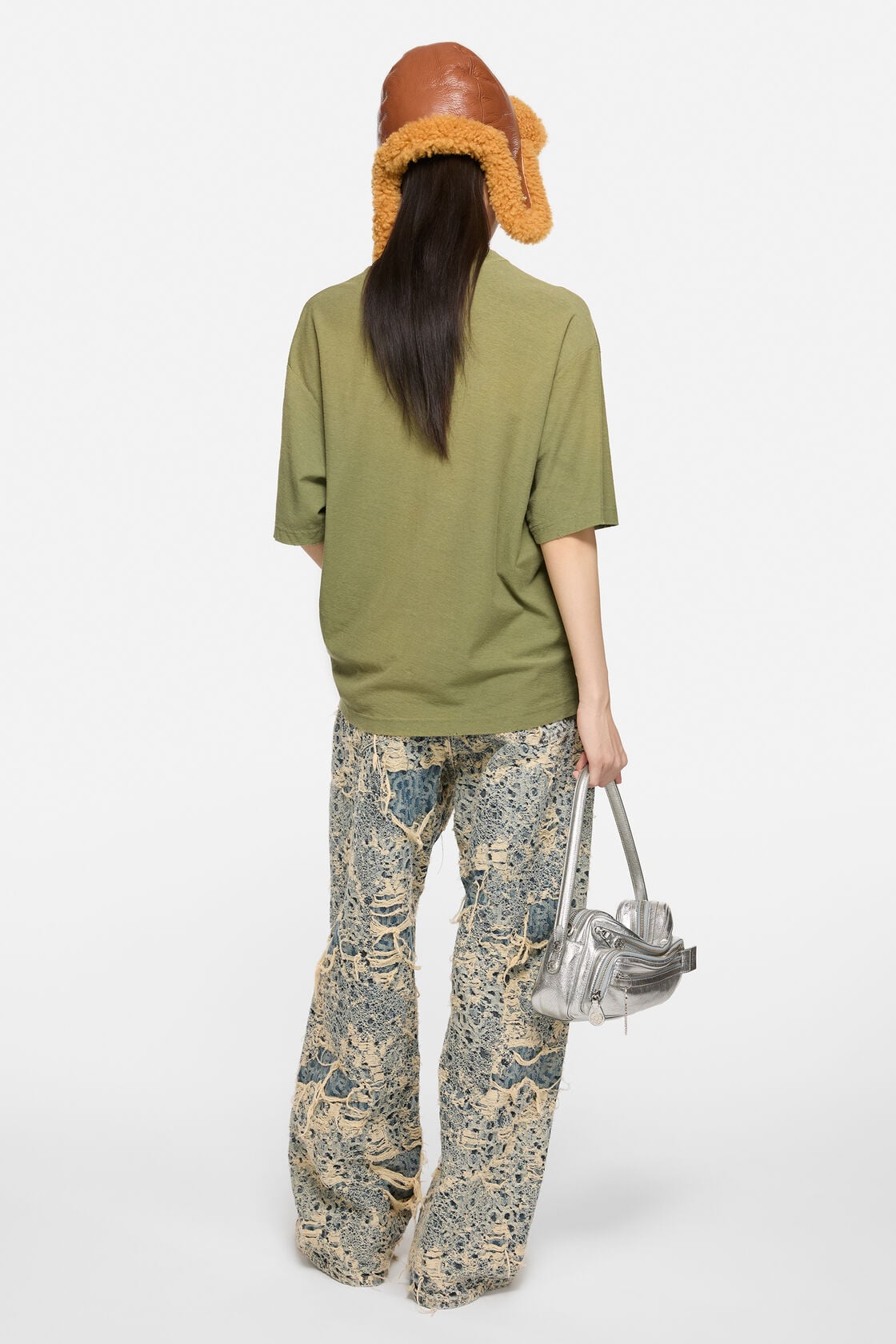 Acne Studios Sprayed logo t-shirt - Olive green