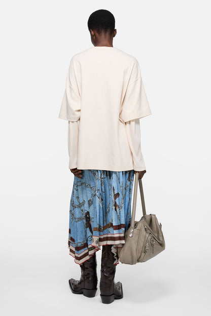 Acne Studios Layered graphic t-shirt - Warm beige