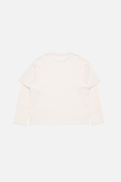 Acne Studios Layered graphic t-shirt - Warm beige