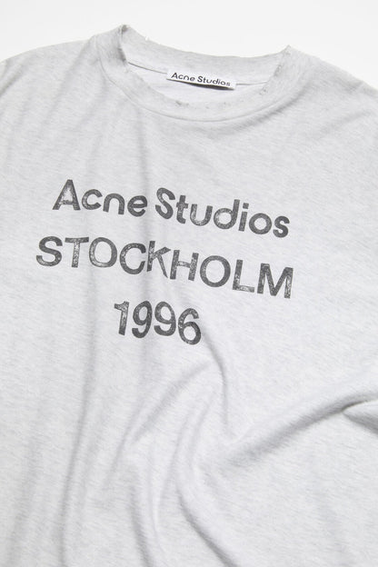 Acne Studios Sprayed logo t-shirt - Pale Grey Melange