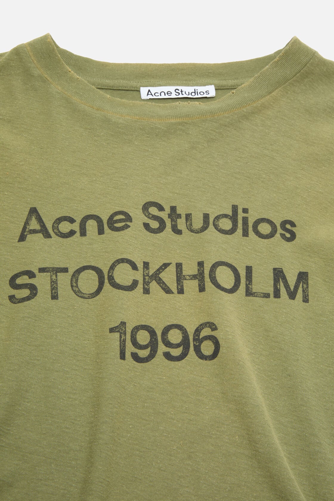 Acne Studios Sprayed 1996 logo t-shirt - Olive green
