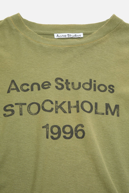 Acne Studios Sprayed 1996 logo t-shirt - Olive green