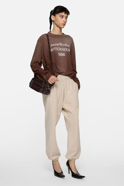 Acne Studios Sprayed 1996 logo t-shirt - Chocolate brown