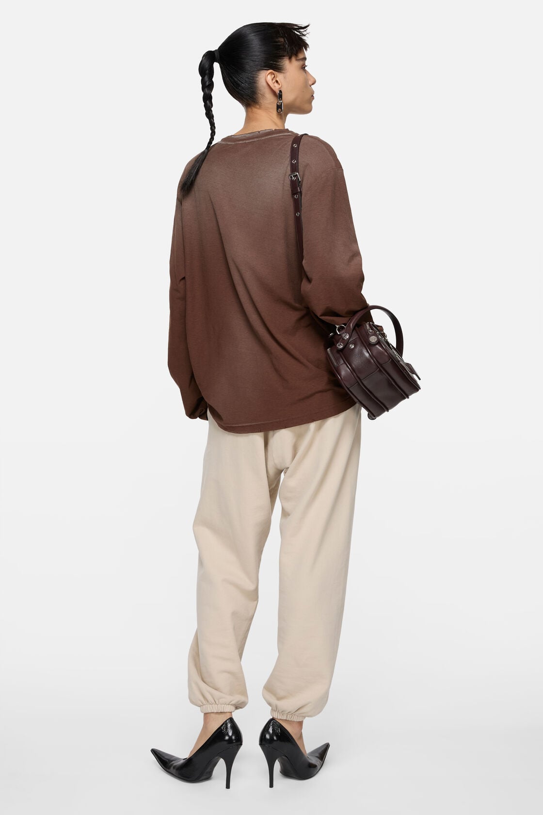Acne Studios Sprayed 1996 logo t-shirt - Chocolate brown