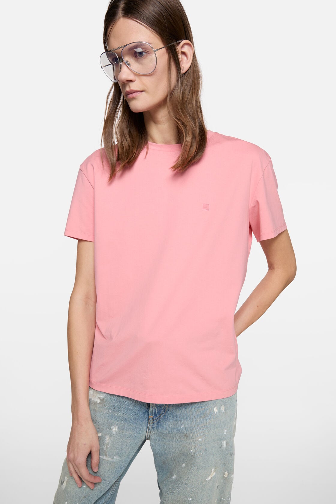 Acne Studios T-shirt - regular fit - Tango pink