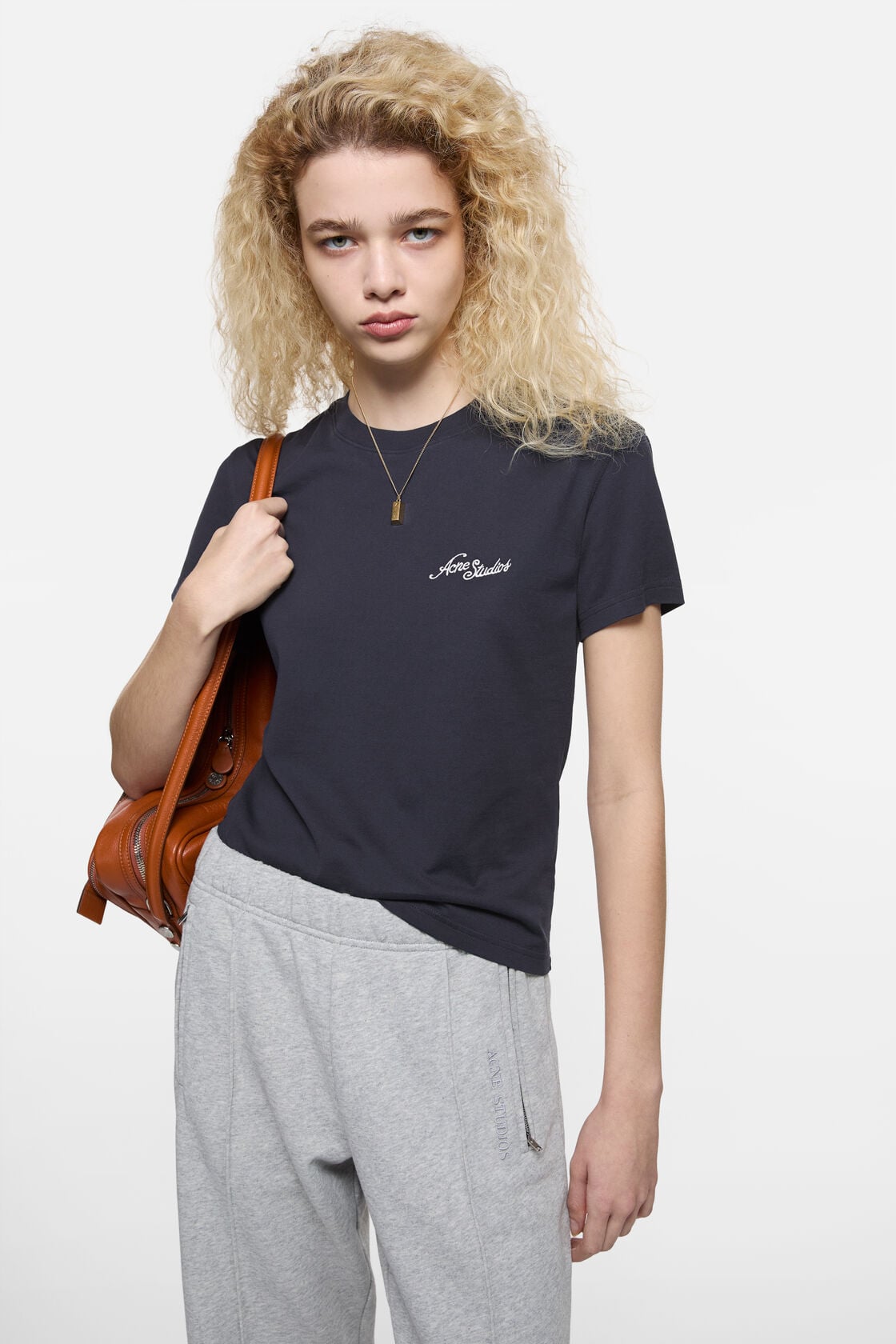 Acne Studios Jersey t-shirt with logo - Dark navy