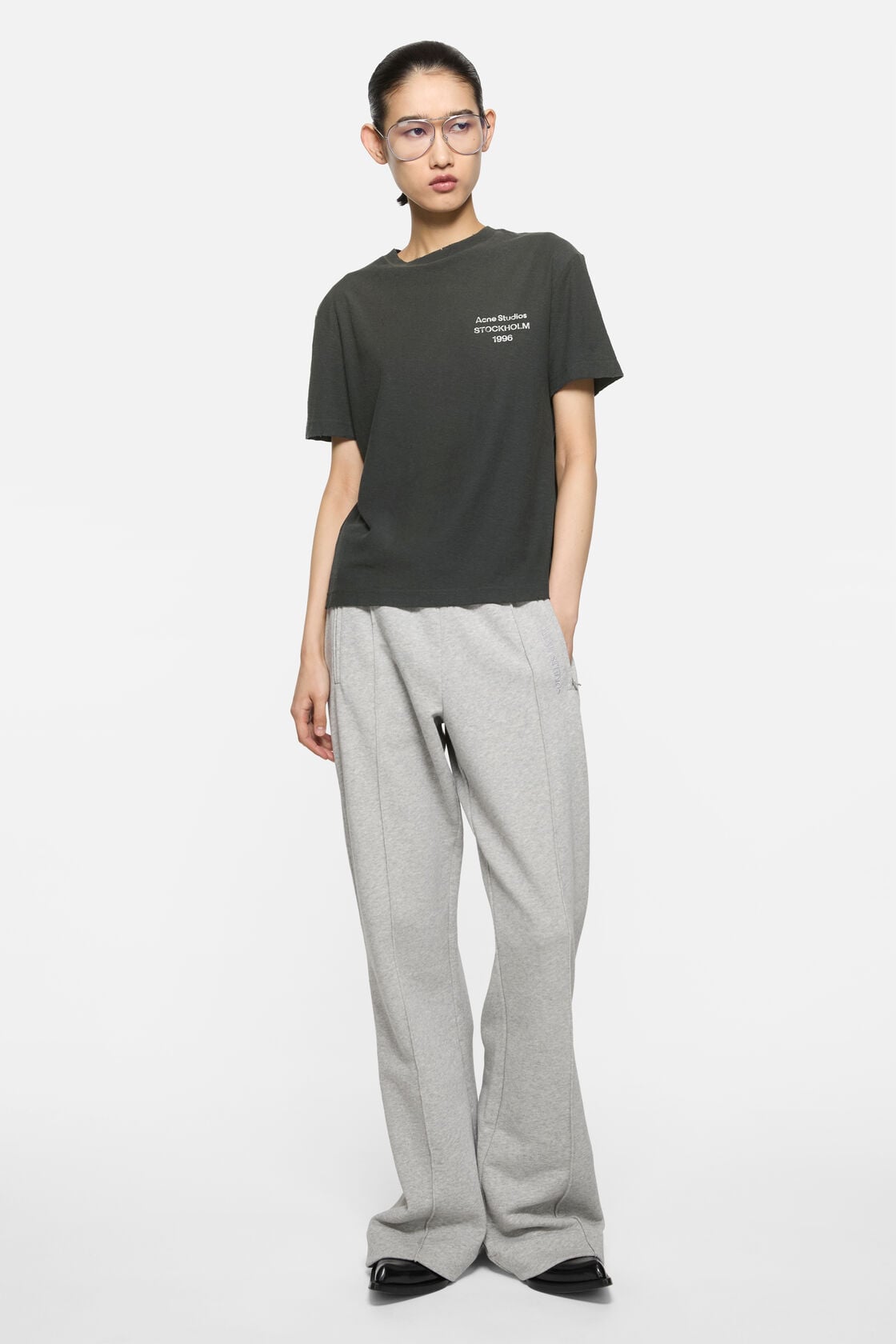 Acne Studios Sprayed logo t-shirt - Faded black
