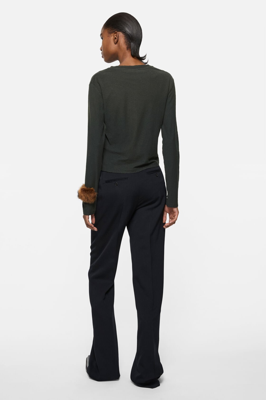 Acne Studios Distressed logo t-shirt - Faded black
