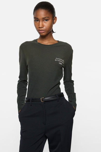 Acne Studios Distressed logo t-shirt - Faded black