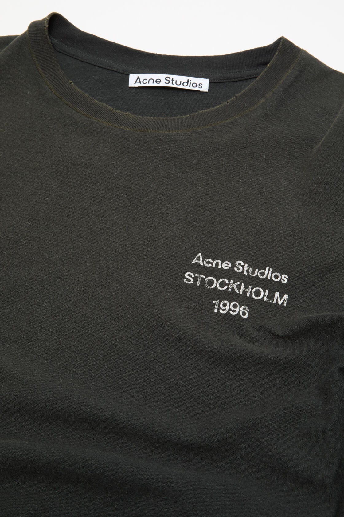 Acne Studios Distressed logo t-shirt - Faded black