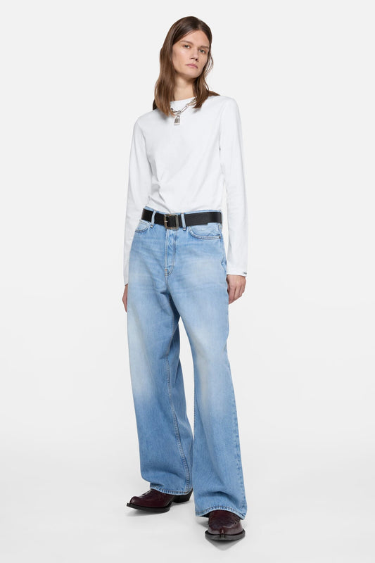 Acne Studios Satin label t-shirt - regular - Optic White