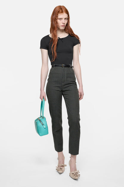 Acne Studios Jersey t-shirt with bow - Black