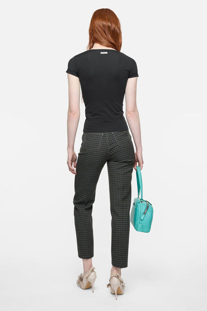 Acne Studios Jersey t-shirt with bow - Black