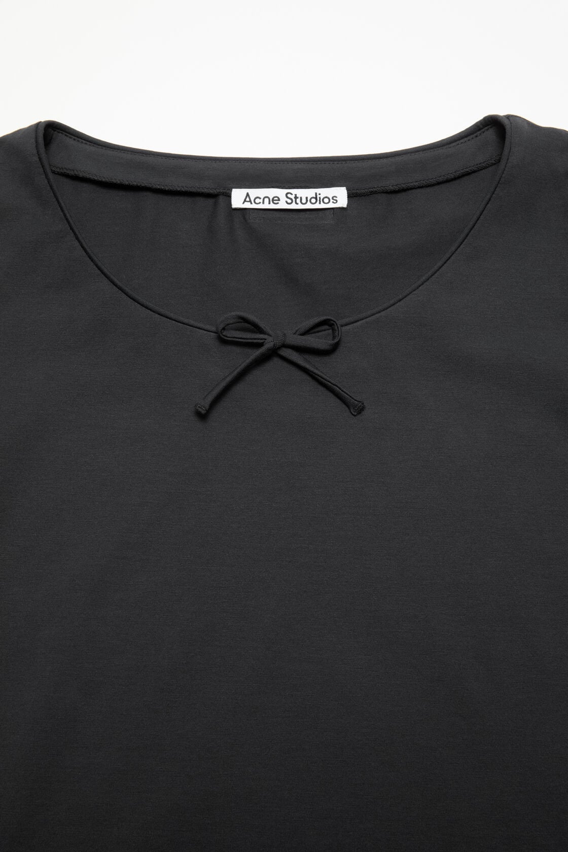 Acne Studios Jersey t-shirt with bow - Black